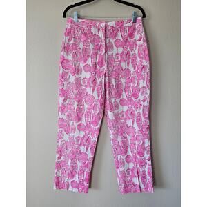 Vintage Lilly Pulitzer Night Owls High Waist Capri Pants, Size 2